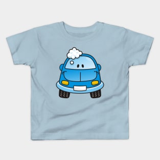 Blue Car with Bubbles Kids T-Shirt